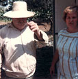 Η Κυριακή και ο πατέρας της, Γεώργιος Πανταζής, στον τρύγο